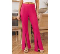 OMG Pantalon élégant Lucrèce rose foncé pour femme L