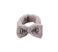 OMG - Serre-tête polyvalent avec nœud en forme de lettre pour filles et femmes, turban doux pour laver le visage, élastiques à cheveux en polaire corail, couvre-chef assistant de maquillage (9)