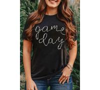 OMG T-Shirt à manches courtes pour femmes Pistoclerus Noir XL