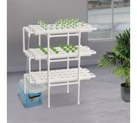 OMGGYER Hydroponic System Aeroponic Tower Kit de culture hydroponique 3 couches en PVC avec 108 trous, 12 tuyaux, système de culture hydroponique sans terre pour culture aquatique, légumes, fleurs