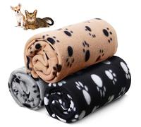 OMH nutrition OH MY HEALTH Lot de 3 couvertures en polaire pour chat et chien - Lavables - Douce - 70 cm x 100 cm