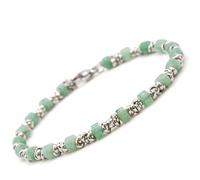 OMI® Bracelet Homme Acier avec Pierres Naturelles Multicolore - Turquoise, Vert Émeraude, Lapis Lazuli, Noir - Élégant et Style Décontracté, Regolabile, Acier allié, Pas de gemme