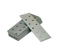 OMIDEAS 10 x Plaques d'assemblage perforée plates (120 x 40 x 2) Connecteur de réparation, Plaques de raccord, en acier galvanisé