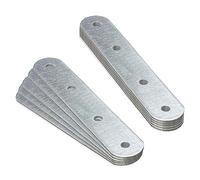 OMIDEAS 10 x Plaques d'assemblage perforée plates (90 x 25 x 2) Plaques de raccord, Plaques de connexion, Supports de Fixation Droits Plats Métalliques, en acier galvanisé