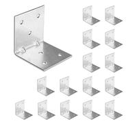 OMIDEAS 15 x Equerre d'assemblage (50 x 50 x 50 x 1.5) Equerre de Fixation Angle Droit Support en forme de L, Équerre Angle 90 Degrés en Acier, Équerre de Coin