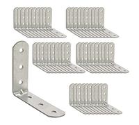 OMIDEAS 50 x Équerre de Fixation (40 x 40 x 16) Support d'angle Droit en forme de L, Équerre Angle 90 Degrés en Acier, Équerre étagère, Équerre de Coin