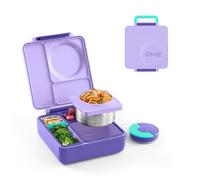 Omie 66FC08 Box Boîte à déjeuner Bento pour enfants, plastique, prune violette