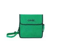 Omie OmieBox Sac repas lavable pliable durable en tissu imperméable avec poche intérieure et porte-bouteille extérieur Vert