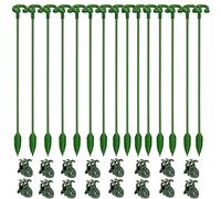 OMIGA 15 Pièces Tuteur Plante Interieur Piquets Tuteur Plante pour Plantes avec Attache Plante Grimpante Métal Jardin Anneau de Support pour Fleur Rose Tomates Lys Pivoine (27cm)