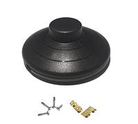 OMIGA Interrupteur à Pied Rond 250 V /5 A Interrupteurs à Pied pour Lampe Inline 2 ou 3 Ligne Remplacement pour Lampe de Sol et Lampe de Table (Noir / 1 Pièces)