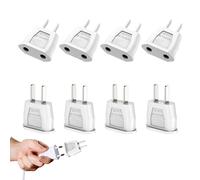 OMIGA Lot de 8 Adaptateur Prise France vers USA Europe vers USA Amérique Adaptateur Prise Japon de Voyage Adaptateur Prise USA de Voyage en Chine Japon Amérique Canada Mexique (Blanc)