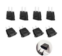OMIGA Lot de 8 Adaptateur Prise France vers USA Europe vers USA Amérique Adaptateur Prise Japon de Voyage Adaptateur Prise USA de Voyage en Chine Japon Amérique Canada Mexique (Noir)