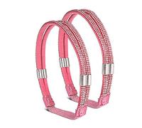 omiinitio 1 paire de lacets réglables pour femme - Antidérapantes - Avec strass - Pour soutien de la cheville - Pour mariage, Rouge chiné, Taille unique