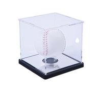 omiinitio Acrylique Baseball Vitrine Support Transparent Carré Anti-poussière Durable Écran Protection Cube Clair