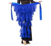 omiinitio Chaîne de taille égyptienne pour danse du ventre Mystique Design de Schemer à neuf queues Polyester respirant Bijoux de costume pour acteurs Danse du ventre égyptienne Ceinture de costume