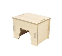 omiinitio Hideaway Petit chapeau de jeu en bois pour hamster et souris nain Décoration de cage Hérisson Maison