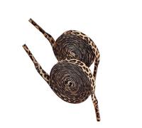 omiinitio Lacets de 120 cm avec imprimé léopard, lacets plats pour adultes et adolescents, en polyester, cordons de chaussures pour baskets, chaussures de sport, a, Taille unique