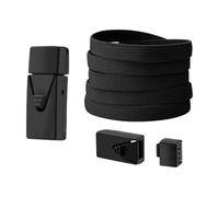 omiinitio Lacets élastiques en polyester avec fermetures - 8 mm de large - 100 cm de long - Pour hommes, femmes, adolescents et enfants, Noir , Taille unique