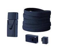 omiinitio Lacets élastiques en polyester avec fermetures - 8 mm de large - 100 cm de long - Pour hommes, femmes, adolescents et enfants, bleu marine, Taille unique