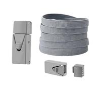 omiinitio Lacets élastiques en polyester avec fermetures - 8 mm de large - 100 cm de long - Pour hommes, femmes, adolescents et enfants, gris, Taille unique