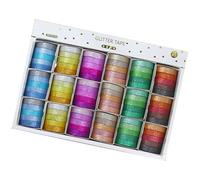 omiinitio Lot de 18 boîtes de ruban adhésif décoratif à paillettes pour magazines, scrapbooking, enveloppement