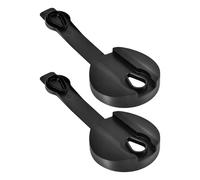 omiinitio Lot de 2 couvercles de bouteille de vinaigrette noirs anti-fuite pour bouteilles d'épices en verre Ajustement universel Bouchon de bouteille en verre