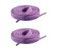 omiinitio Lot de 2 lacets plats de 8 mm de large pour baskets, polyvalents, multicolores, pour chaussures quotidiennes, lacets individuels, Violet, Taille unique