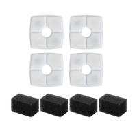 omiinitio Lot de 4/8/12 filtres pour fontaine en PET - Éponge filtrante de rechange non tissée pour l'approvisionnement en systèmes de filtration automatiques de fontaine