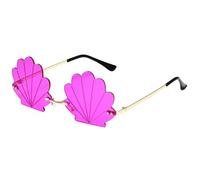 omiinitio Lunettes de soleil tendance sans monture avec pieds en métal pour un festival de musique confortable et un événement spécial - Unisexe, b, Taille unique