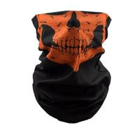 omiinitio Masque facial imprimé crâne punk populaire hip-hop cache-cou enveloppante pour la randonnée camping et autres aventures en plein air couvre-chef multifonctionnel, Jaune 327, taille unique