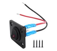 omiinitio Panneau à bascule lumineux LED rouge étanche 20 A 12 V pour tableau de bord marin automatique Installation facile Interrupteur de commande
