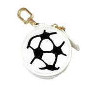 omiinitio Porte-clés étanche robuste en cuir PU avec thème sportif pour une utilisation quotidienne Trajets Voyage Accessoires Porte-monnaie en cuir PU avec thème sportif, Football 1, Taille unique