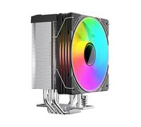 omiinitio Refroidissement efficace du processeur - 4 tubes de chaleur en laiton - 120 mm - Le ventilateur ARGB améliore le refroidissement thermique des processeurs FM2+/FM2/FM1/AM4/AM3