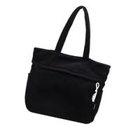 omiinitio Sac d'acheteur spacieux pour femme Pratique Toile Sac à main à bandoulière Sac à main Convient pour les trajets d'apprentissage et de voyage Sac en toile Convient pour les trajets, Noir