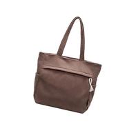 omiinitio Sac d'acheteur spacieux pour femme Pratique Toile Sac à main à bandoulière Sac à main Convient pour les trajets d'apprentissage et de voyage Sac en toile Convient pour les trajets, marron