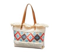omiinitio Sac Femme Grande Capacité Toile Sac à Glands Sac à Main Tout Correspondance Top Shopping Styles Ethniques Plage Femmes Toile Simple Top Tassels Sac à Main Ethnique, Yx240008 3