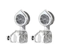 omiinitio Support de pulvérisateur de douche transparent avec ventouse réglable et amovible sans perçage nécessaire pour une douche flexible. Crochet de douche avec forte puissance d'aspiration