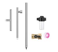 omiinitio Système de distribution d'engrais pour racines avec T - Design robuste en acier inoxydable - Avec joint anti-fuite - Pour engrais végétaux - Combinaison d'irrigation en bouteille - Pour