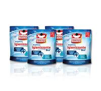 Omino Bianco - Additif machine à laver Désinfectant Hydrocaps, Capsules hydrosolubles pour lessive, Technologie Deo+, contre les bactéries et les mauvaises odeurs, 10 bouchons x 4 paquets