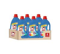 Omino Bianco - Lessive liquide Color+, spécifique pour vêtements colorés, technologie Sauve les couleurs et capture le gris, 138 lavages, 1150 ml x 6 paquets