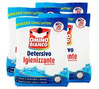 Omino Bianco Lessive Machine à laver en poudre désinfectante avec antibactérien élimine les germes et les bactéries 20 lavages - 4 boîtes de 1100 g chacune