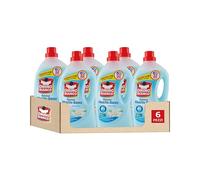 Omino Bianco - Lessive Machine à laver liquide, 312 lavages, respecte les couleurs et les tissus, parfum frais avec essence de mousse blanche, 2600 ml x 6 paquets