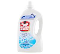 Omino Bianco - Lessive Machine à laver liquide, 50 lavages, respecte les couleurs et les tissus, parfum frais de nénuphar rose, 2000 ml