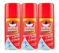 Omino Bianco - Produit spécifique pour enlever les taches intenses, Détachant Spray à sec Expess, Action immédiate sans halos, 3 flacons x 125 ml