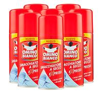 Omino Bianco - Produit spécifique pour enlever les taches intenses, Détachant Spray à sec Expess, Action immédiate sans halos, 8 flacons x 125 ml