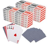 OMISTAR Lot de 48 cartes de divertissement, 24 cartes noires et 24 paquets rouges, 54 pièces par jeu, articles de jeu de voyage, idéal pour le poker, le blackjack, le canasta, le rami, les fournitures