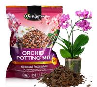 Omitgoter Mélange de rempotage d'orchidées bio de 1 l, mélange d'écorce d'orchidée et de perlite, spécialement formulé pour les orchidées