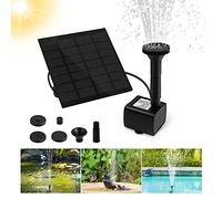 omitium Fontaine solaire, pompe de bassin de jardin avec panneau solaire monocristallin de 1,2 W, pour bassin de jardin, bain d'oiseaux, réservoir à poissons, petit étang (4 styles de fontaine)