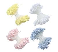 OMJMYY 1600 PCS Étamines Artificielles Double Têtes Fleur Étamine Pistil Fleur Loisir Creatif Étamine de Fleur à Double Tête pour Artisanat,Scrapbooking,Fête de Mariage,Maison Décor,Tissu Fleurs