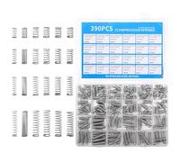 OMJMYY 390 Pièces Ressort de Compression, 24 Tailles Assortiment de Ressorts, Petit Ressort de Traction en Acier Inoxydable pour Voiture, Domicile, Bricolage, Outils, Appareils